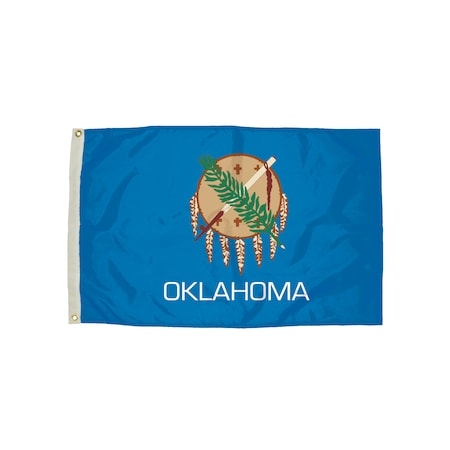 Flagzone Durawavez Nylon Outdoor Flag, Oklahoma, 3 Ft. x 5 Ft. 2352051